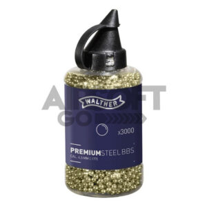 Premium Terasest 4.5mm BB õhkrelva kuulid 0.36g 3000tk (Walther)