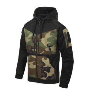 Rogue Hoodie - Fullzip Black / US Woodland (Helikon-Tex)