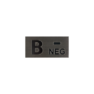 B Rh− Blood Type Patch / Veregrupimärk – Black/Boreal Green (Direct Action)