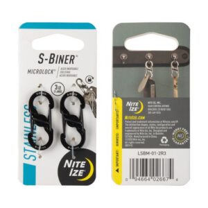 S-Biner MicroLock minikarabiinid 2 tk – Must (Nite Ize)